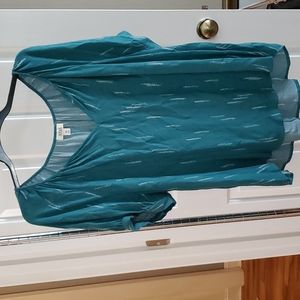 Ana, XXL, geo green blouse